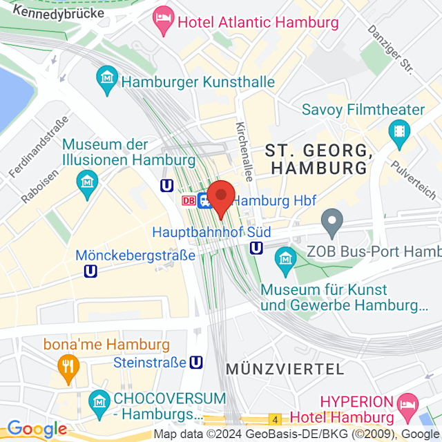 Hamburg Hbf map